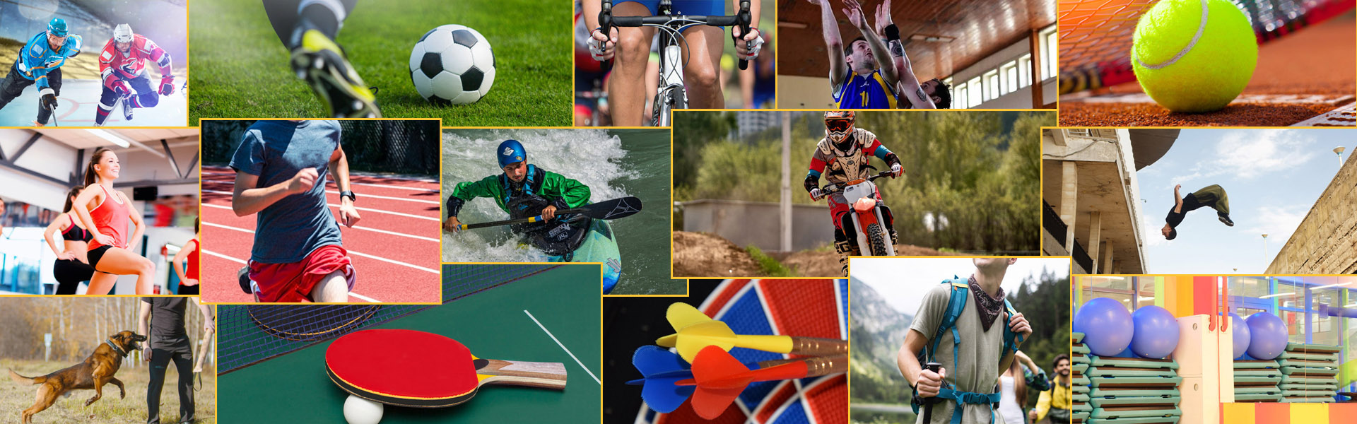 Úvodní banner: všechny sporty